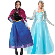 Halloween Cosplay Costume: Adult Anna/Elsa Anime Princess Dress