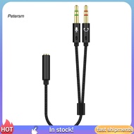 PP   Headphone Splitter 2 in 1 High Fidelity Lossless Nylon-Braided Dual 35mm Male Microphone Audio to 35mm Female Adapter Cable Computer Accessories
