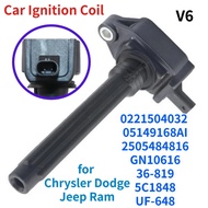 Car Ignition Coil 0221504032 UF648 05149168AI for Chrysler Dodge Jeep Ram V6 2505484816 GN10616 36-8
