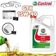 3436868 Castrol GTX 15W40 Mineral Engine Oil (4 Litre)