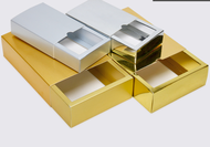 🚩EPA🚩กล่องลิ้นชัก กล่องสไลด์ กล่องDIY กล่องกระดาษคราฟท์ กล่องของขวัญ สีเงิน สีทอง