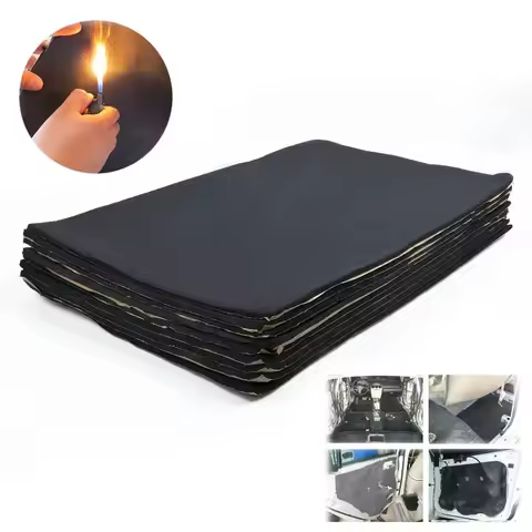 DIY Self-adhesive Thermal Insulation 50x200cm Acoustic Insulation Rubber Foam, for Car Roof Trunk Ho