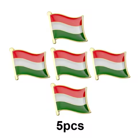1-100pcs Hungary Flag Lapel Pin Flag badge Brooch Pins Badges