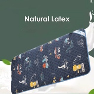 Summer Sleeping Quilting Thailand Latex Mat Cartoon Cool Breathable Bed Mattress 0.5CM Baby Cooler Student Boys and Girls Pad