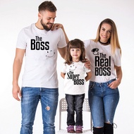 The Boss Real Boss and Super Boss Family T-Shirt Fashion Family Clothes Set Baju Keluarga Raya Ibu B