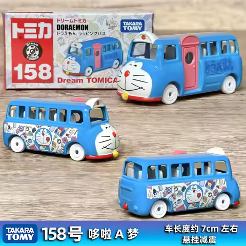 Takara Tomy Tomica Dream Tomica No. 158 Doraemon Wrapping Bus Alloy Car Diecast Model Replica Series