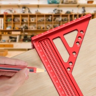 High Precision Carpenter Square Rustproof 3D Multi Angle Measuring Ruler with Pencil and Refill Pin 