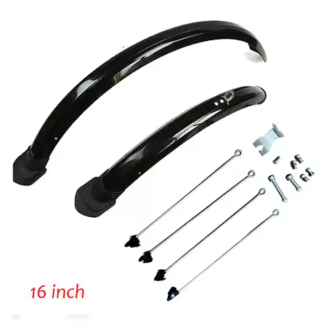 14 16 20 inch Bicycle Fender Double Bracing Adjustable Size Mudguard for Dahon Folding Bike Front an