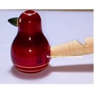 Ready Stock/Wood Whistle Red Sparrow Bird with Green Beak/Visel Kayu Burung Pipit Merah Muncungnya H