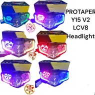 PROTAPER Y15ZR V2 Y15V2 LC135 V8 LCV8 naturo headlamp led RGB lampu depan
