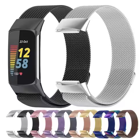 Milanese loop For fitbit charge 6 5 band replacement charge 6 wristband stainless steel magnetic bra