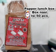 PAPER LUNCH BOX ISI 50PCS/ BOX KERTAS / BOX MAKANAN / BOX MIE / BOX NASI