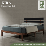 KIRA Queen Bed Frame Single Bed Frame Katil Kayu Queen Katil Single Queen Bed Single Bed (BE WOOD)