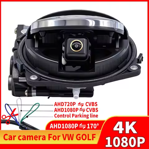 Flip Emblem Logo Camera CCD HD 170° Car Rear View Camera Reversing Parking Backup AHD 1080P CVBS for