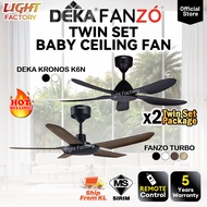🔥2 SET🔥DEKA F5DC BABY PRO | X-ONE | KRONOS K6N | FANZO TURBO 42" 46" 5 Blade Baby Fan Mini Ceiling F
