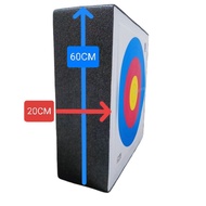 ARCHERY TARGET BUTT DIMENSION 60CM x 60CM x 20CM + FREE TARGET FACE