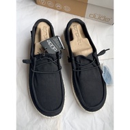 Brand New Italy Dude Cloth Shoes - Black Slip-On Casual Shoes, Lightweight & Soft