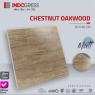granit/keramik lantai 60x60 chestnut Oakwood motif kayu matt