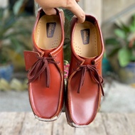 [READY STOCK] CLARKS NATALIE 07 Genuine Red Brown Leather S1900001 KASUT KULIT LELAKI MEN MAN SHOES