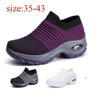 Ready Stock Size 35-43 Woman Fashion Large Size Comfortable Flying Woven Breathable Sports Shoes