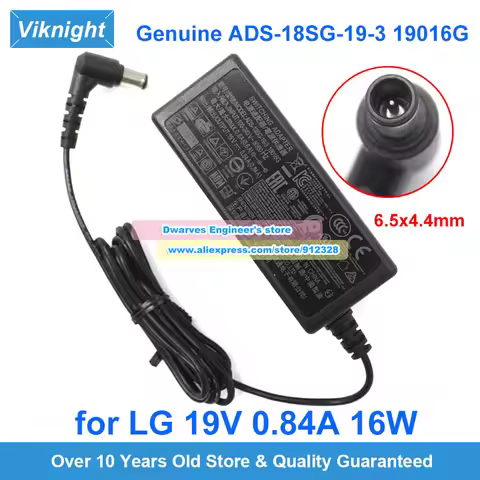 Genuine ADS-18SG-19-3 19016G AC Adapter 19V 0.84A Charger for LG FLATRON 27EA 33V-B 22MK400H 19M38D 