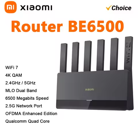 Xiaomi Router BE6500 WiFi 7 Qualcomm Quad Core 6500Mbps 2.5G Network Port Dual Band 2.4/5GHz Indepen
