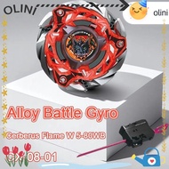 OLINI Beyblade X Battle Gyro, CX-08-01 Hellhound Flame W 5-80WB Beys, With Launcher Alloy Spinning T