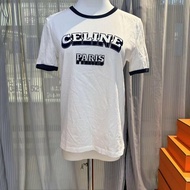 Celine 短袖T恤 黑白 CELINE經典70年代風格上衣 專櫃價4950 S碼