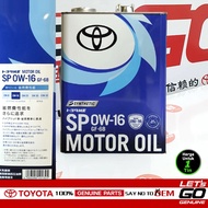 (Made In Japan) >> 0W16 Engine Oil Fully Synthetic 08880-14405 SP GF-6B Genuine 4L 4 Liter Hybrid ZW