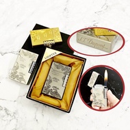 Bật lửa Dupont hình hoa văn ( s.T.Dupont )-( có hộp ) - ( xài gas ) M -11