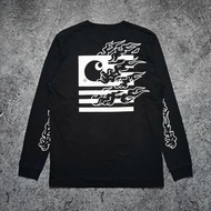 Carhartt WIP L/S State Flames - Black