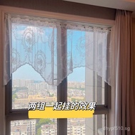 Shower Curtain Bathroom Triangle Door Curtain Short Curtain Lace Kitchen American Style Half Curtain