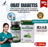 1 BOTOL BPOM) 20 KAPSUL GLUCOVAL GOSUGAR LABU CINA OBAT DIABETES AMPUH PENURUN GULA DARAH LUKA BASAH