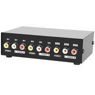 Panlong 2 Port AV RCA Switch 2 in 1 out Composite Video L/R Audio Switcher Selector Box for DVD Play