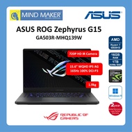 Asus ROG Zephyrus G15 GA503R-MHQ139W 15.6" WQHD IPS 165Hz Notebook / R7-6800H / Win11 / 16GB / 1TB SSD / RTX3060