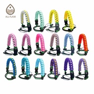 ALLFLASK Aquaflask Paracord Rope Original without Logo Aqua Flask Accessories Durable Paracord Handle for Tumbler Holder Strap Fits 14, 18, 22, 32, 40, and 64oz Wide Mouth Bottles Aquaflask Handle with Safety Ring Ropes Cords Slings Paracord for Aquaflask