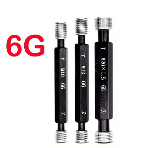 YRFL 1PCS Steel Mer-cury Gage Thread Plug Gauge Tolerance 6G M0.8 M1 M1.2 M1.4 M1.6 M2 M3 M4 M5 M6 M