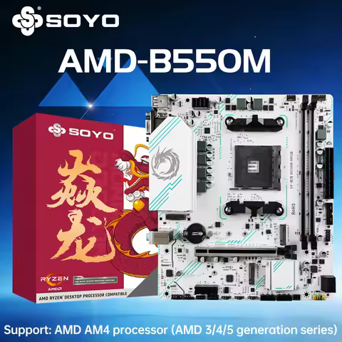 SOYO AMD B550M Gaming Motherboard USB3.1 M.2 Nvme Sata3 DDR4 Dual Channel Supports RYZEN R3 R5 R7 30