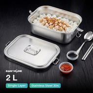 TaffHOME 304 Stainless Steel Lunch Box 2L Capacity HS233