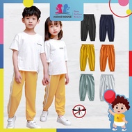 Jogger Pants Kids Cotton Long Sport Pants Seluar Sukan Seluar Panjang Budak Anti-Mosquito Tracksuit Budak Seluar Budak