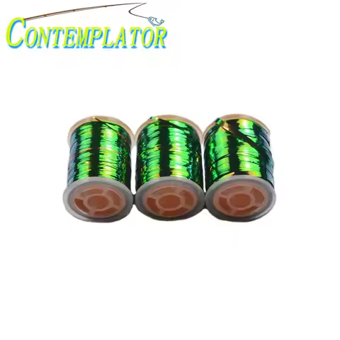 2spools Two Tones Flat Mylar Tinsel Fly Tying Materials 0.5mm-2.0mm Peacock Orange Metallic Tinsel F