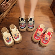 selipar perempuan selipar perempuan murah cantik Cross-Border Embroidered Ethnic Summer Slippers - T