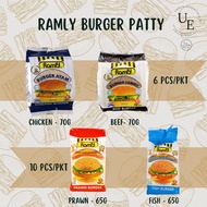 Ramly Burger Patty Chicken 70g/ Beef 70g /Prawn 65g /Fish 65g