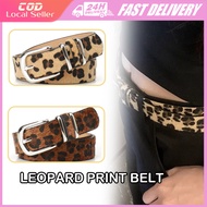 Fashion Leopard Belt Y2K Spicy Leopard Print Belt Vintage and Versatile Leather Girdle Ins Style Wai