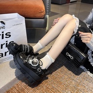 Y2K Punk Inspired Platform Leather Shoes - Perfect for Students