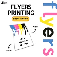 Flyer Printing A6 128gsm Art Paper/Flyer Cetak/Colour Digital Printing/1 Side Print | 2 Side Print