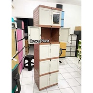 CHEAPEST Plastic cupboard / clothes cupboard / multi-purpose shelf cupboard 4-tier BW cupboard