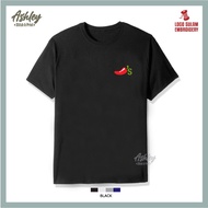 T Shirt Round Neck Chilis Grill & Bar Fajitas Tex-Mex Food Lelaki Cotton Embroider Fashion