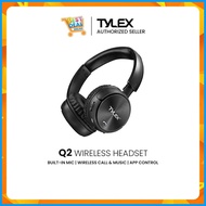 ◸ ✗ ✹ Tylex Q2 Wireless Headphones with Microphone and App Control Support Bluetooth headset