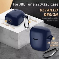 Protective Silicone Case Cover Bag Skin with Carabiner Scratch Proof Shockproof for JBL Tune 225 220 TWS True Wireless Earbuds